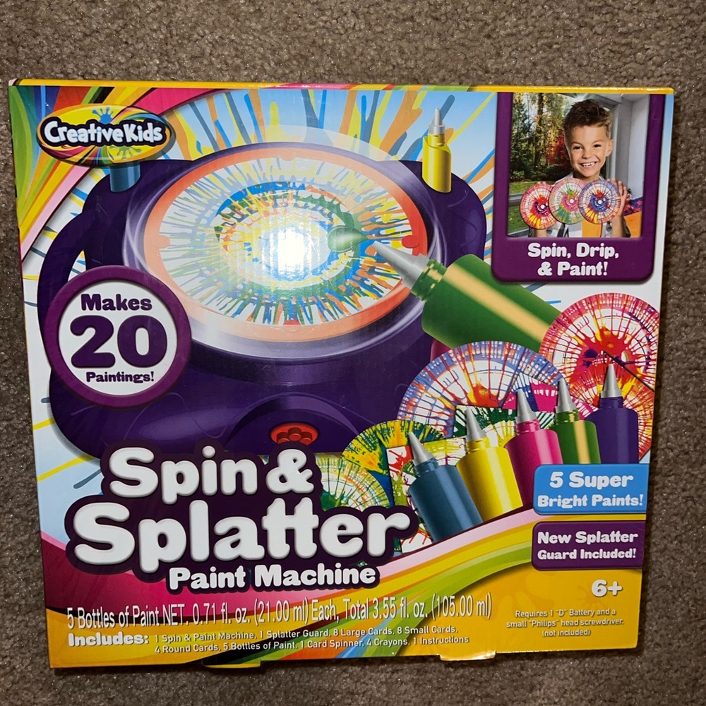 New Spin and splatter paint machine makes 20 new in box